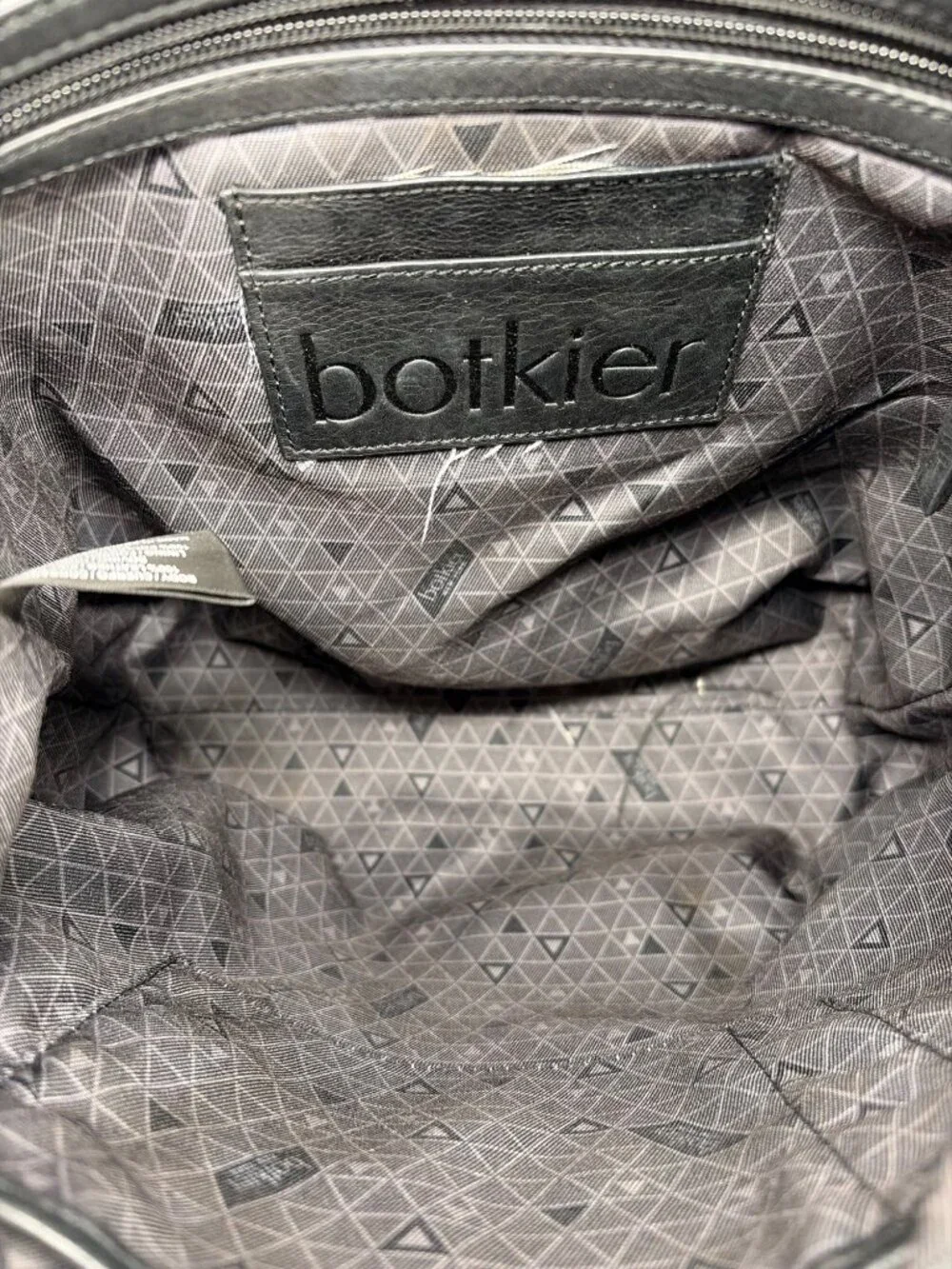 Botkier Backpack Convertible Tote Purse Gunmetal Black Pebbled Leather